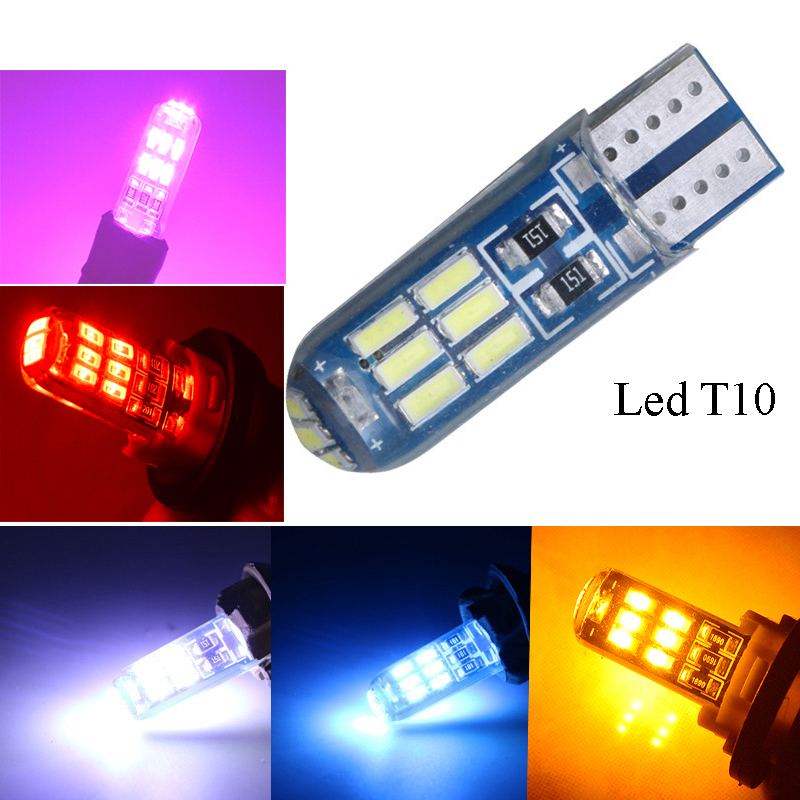 Bộ 2 đèn LED T10 làm Demi/Xin nhan xe máy/Oto 15 tim led
