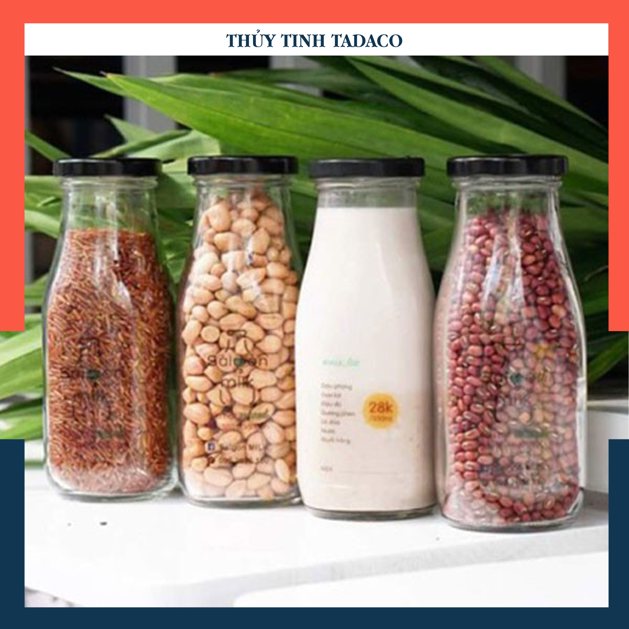 ?? mẫu mới 2020 ?? bình thủy tinh nắp thiếc 310ml trơn