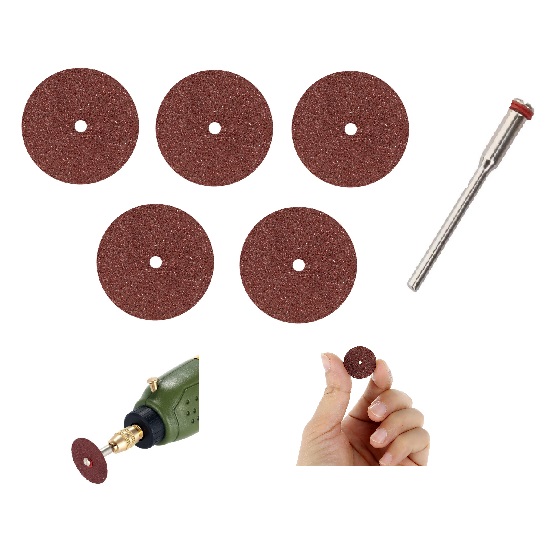 [HCM]Combo 5 dĩa cắt 24mm hoặc 5 dĩa đá mài kèm 1 trục lắp 2.3mm dùng cho khoan điện đa năng mini cầm tay (DO044x5 DO043x5+DO080 TPx2) - Luân Air Models