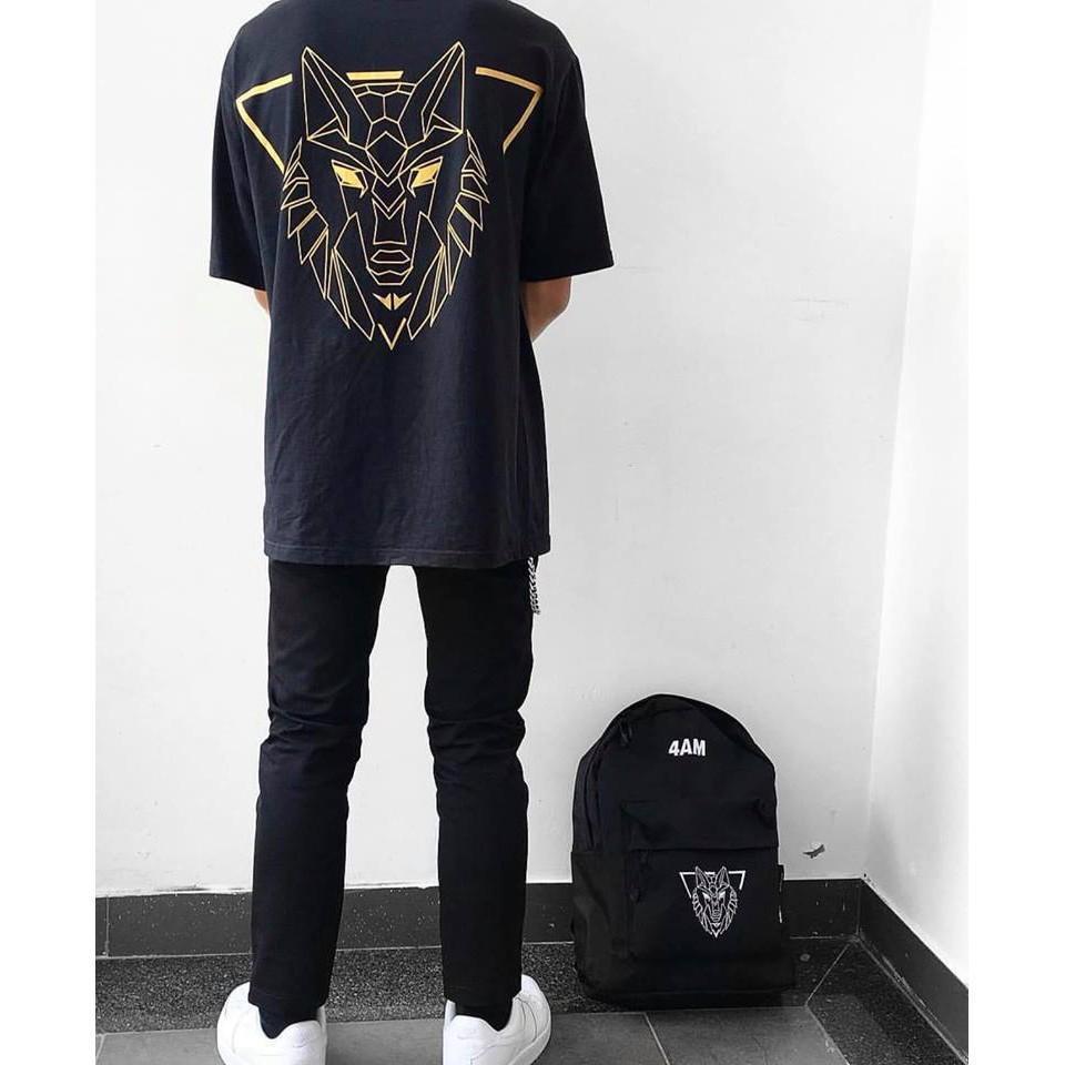 Áo phông, áo thun nam nữ form rộng tay lỡ Unisex Logo Sói Freesize  70kg