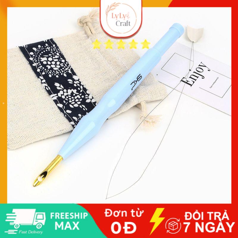 Bút thêu len xù bằng nhựa SKC 4 nấc tùy chỉnh punch needle tool, kim thêu tùy chỉnh tiện dụng