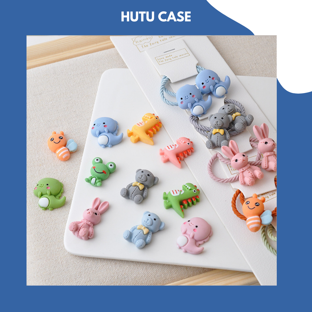 Charm Trang Trí Ốp Điện Thoại /SLime / Mô Hình Chủ Đề Động Vật Nhiều Màu Sắc