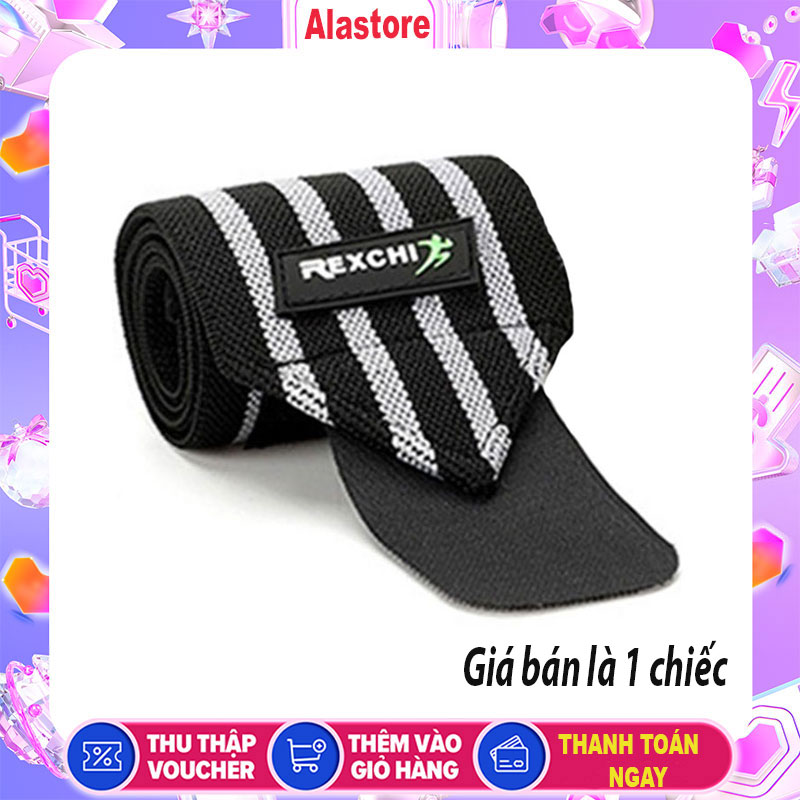 Dây quấn cổ tay tập gym cao cấp, băng quấn cổ tay rexchi hỗ trợ nâng tạ bo16