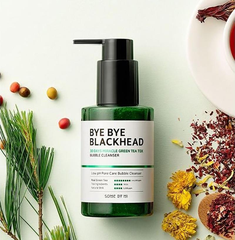 Sữa Rửa Mặt Some By Mi Bye Bye Blackhead 30 Days Miracle Green Tea Tox Bubble Cleanser - Loại Bỏ Mụn Đầu Đen