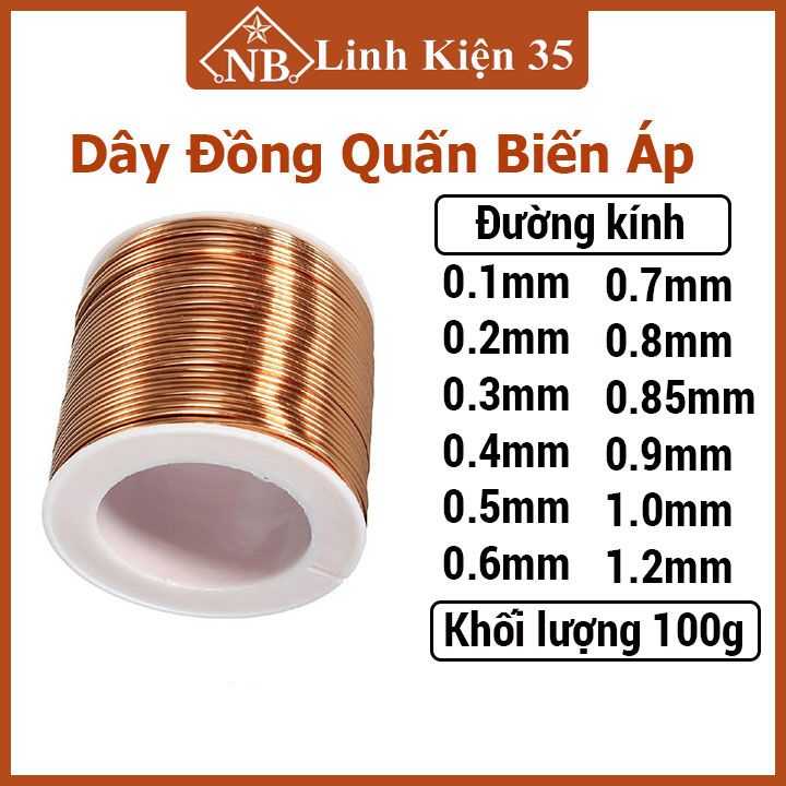 Dây đồng quấn biến áp, quấn motor đa kích thước