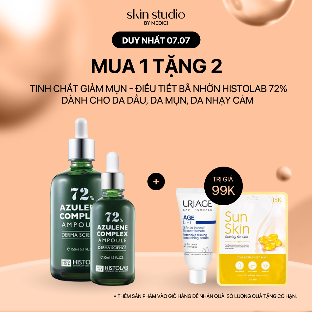 Tinh chất giảm ngừa mụn và kiểm soát dầu nhờn histolab azulene complex ampoule 72% 72% 50ml