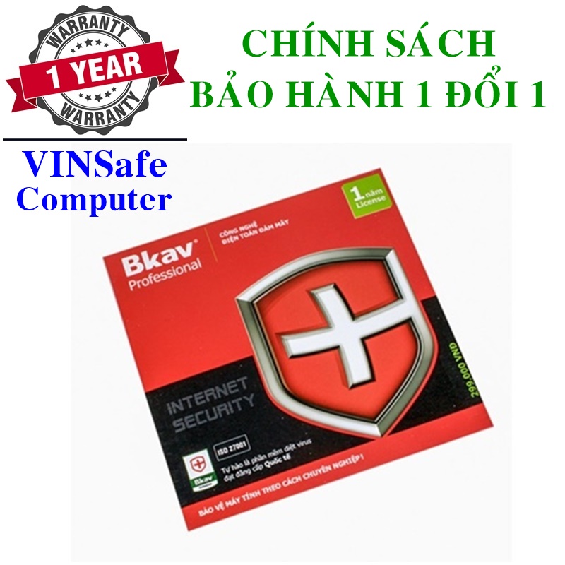 Phần mềm diệt virus bkav profressional internet security 1 pc 12 tháng - hàng chính hãng