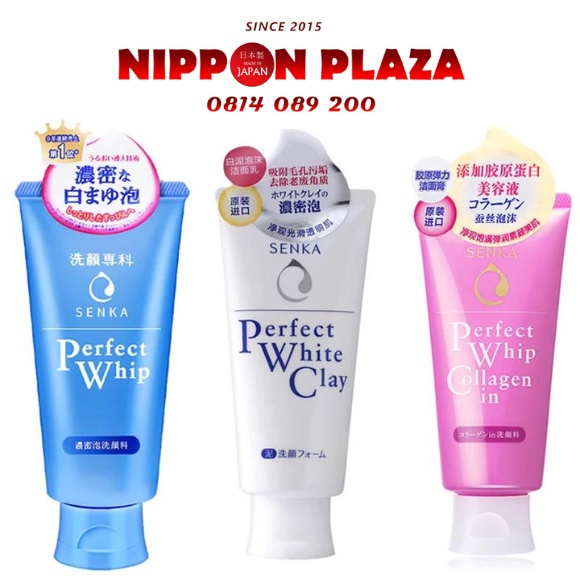 Sữa rửa mặt senka perfect whip 120g - nhật bản