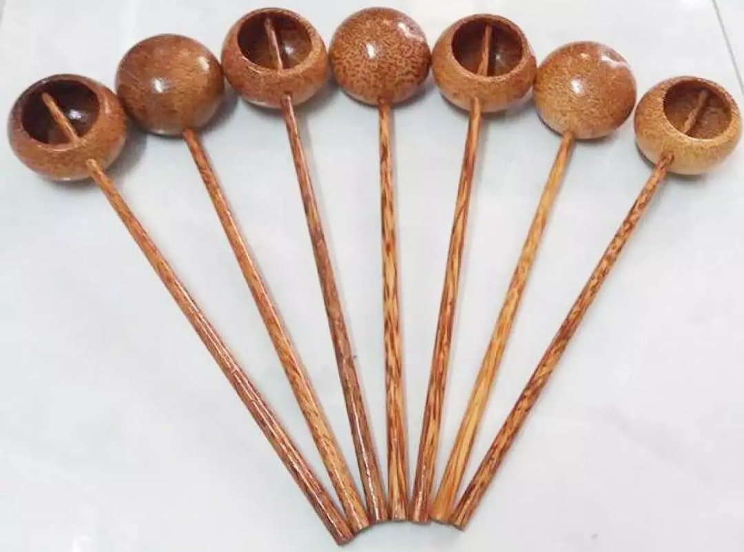 ICHI / GÁO MÚC MẮM, MÚC RƯỢU VUÔNG TRÒN GỖ DỪA , GÁO DỪA BẾN TRE , ĐỒ DÙNG DÂN GIAN