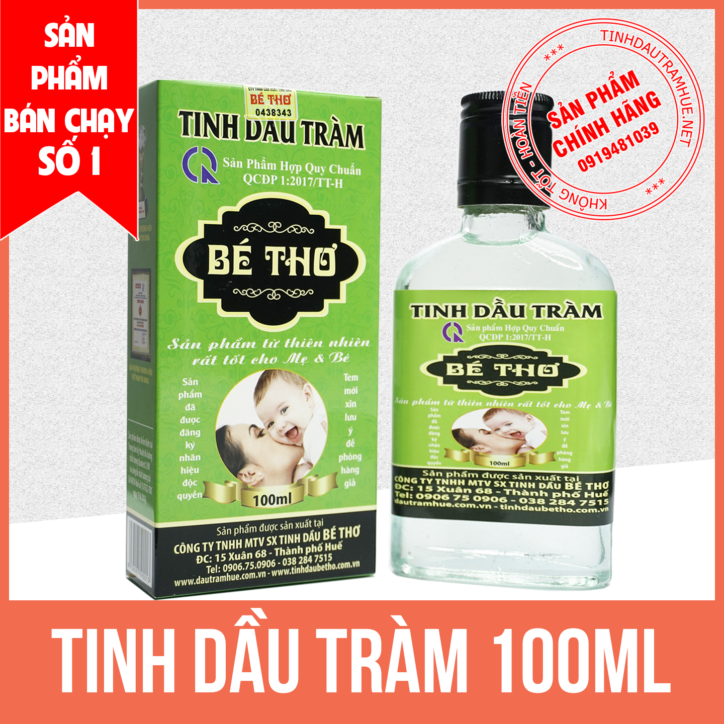 TINH DẦU TRÀM (50ml và 100ml) - THƯƠNG HIỆU BÉ THƠ [CHÍNH HÃNG]