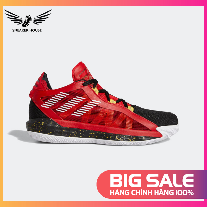 Sneaker-house giày bóng rổ adidas dame 6 scarlet gold metallic eh1994