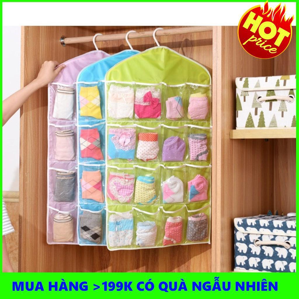 Combo 2 Túi treo đồ 16 ngăn đa năng tiện ích - túi treo đồ lót 16 ô