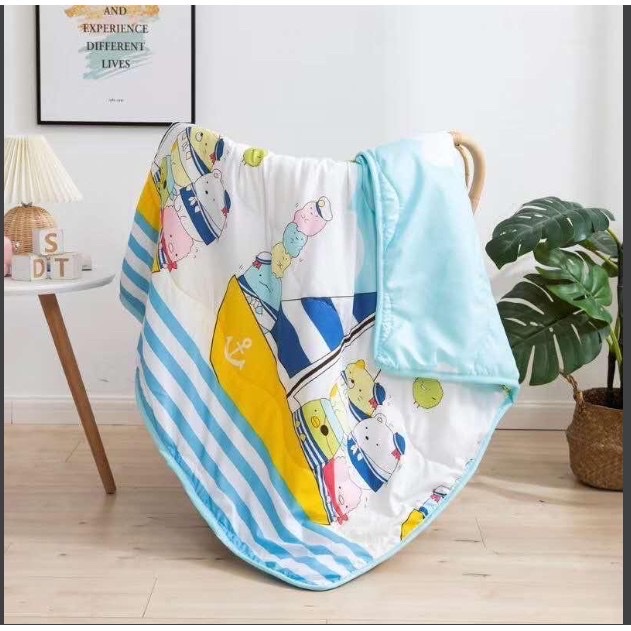 Chăn đũi trẻ em, Chăn đũi cho bé mùa hè thu, chăn trẻ em mỏng mát đắp hè thu êm thoáng KT 110x130cm