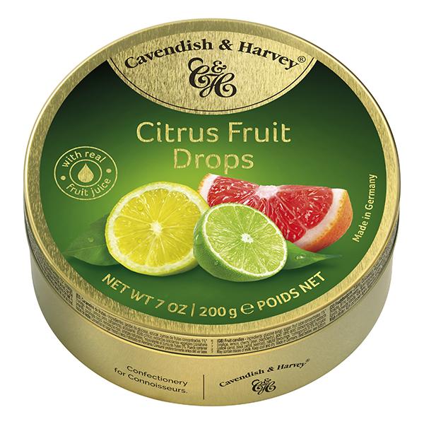 Kẹo trái cây cavendish harvey - citrus cam - chanh 175g