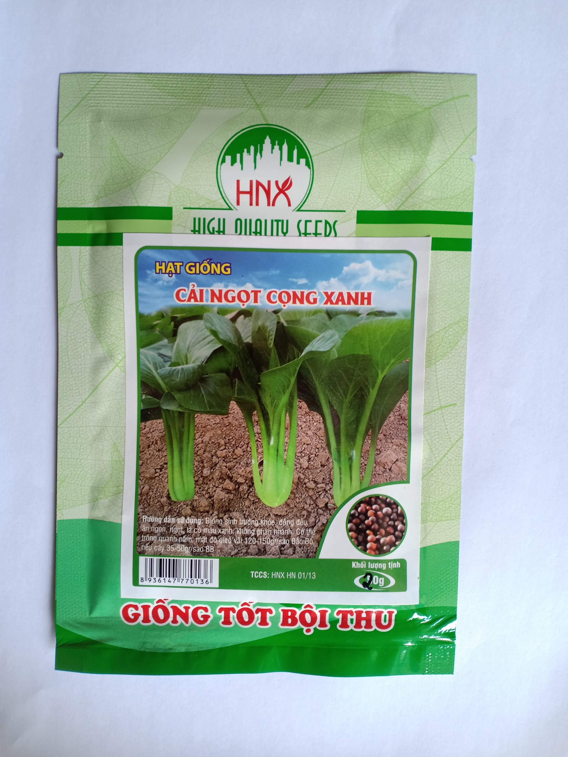 Hạt giống cải ngọt cọng xanh gói 20g