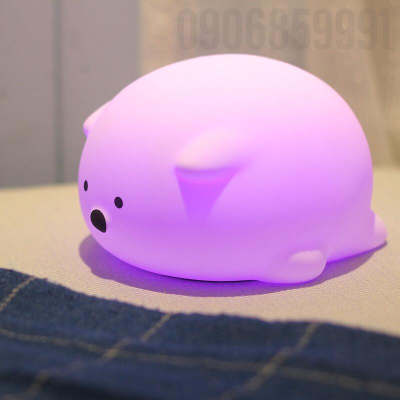 Đèn ngủ,đèn silicon hình gấu mèo lười -