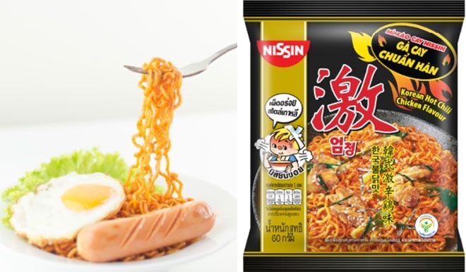 Mì Cay Nissin - Combo 10 gói Vị Gà Cay - Chuẩn Vị Hàn Quốc