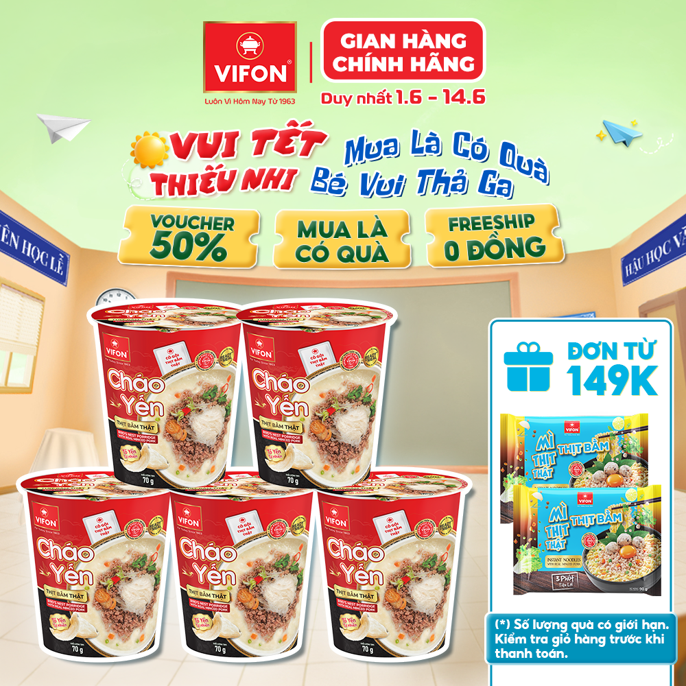 [VOUCHER 10%, LAZCOIN 10%] Set 5 Ly Cháo Yến Thịt Bằm/ Thịt Gà 70gr - Có Gói Thịt Thật, Đầy Đủ Dinh Dưỡng