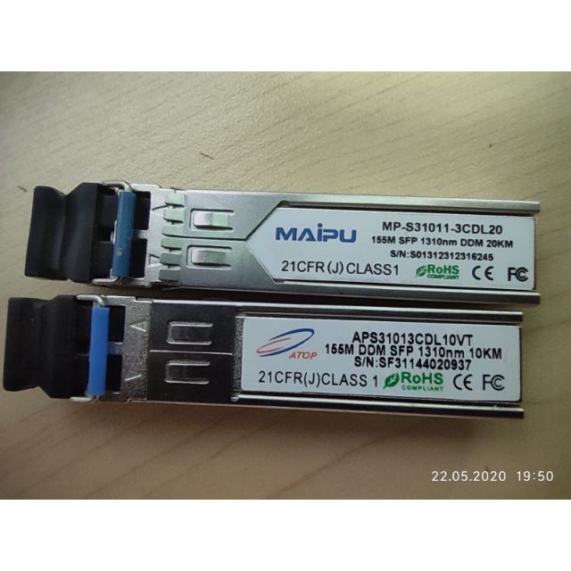 Module sfp 2 sợi quang 155mbps các loại