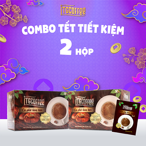 Combo tiết kiệm 2 hộp cà phê hòa tan 3in1 - đậm đà vị cà phê, béo thanh vị sữa