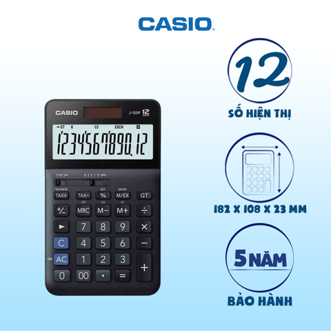 Máy tính casio j-120s/f/b - chính hãng