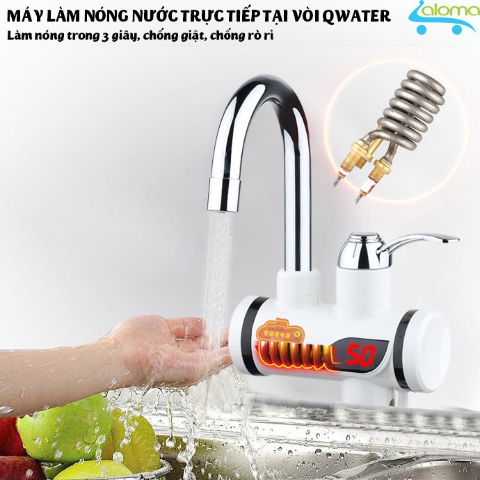 Máy làm nóng nước trực tiếp kèm vòi sen QWater RX-04 loại gắn tường trực tiếp tiện dụng