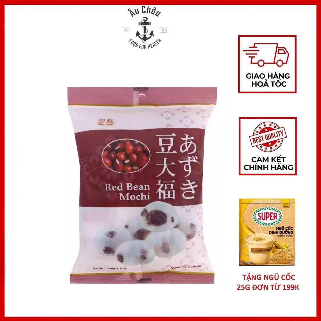 Bánh mochi Đài Loan kem lạnh Royal Family sweet dẻo ngon đậu đỏ date xa 120g 9 bánh
