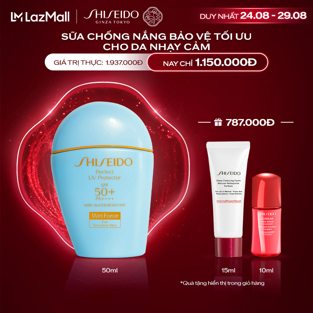 Sữa chống nắng nâng tông dành cho da nhạy cảm Shiseido Perfect UV Protector S 50ml