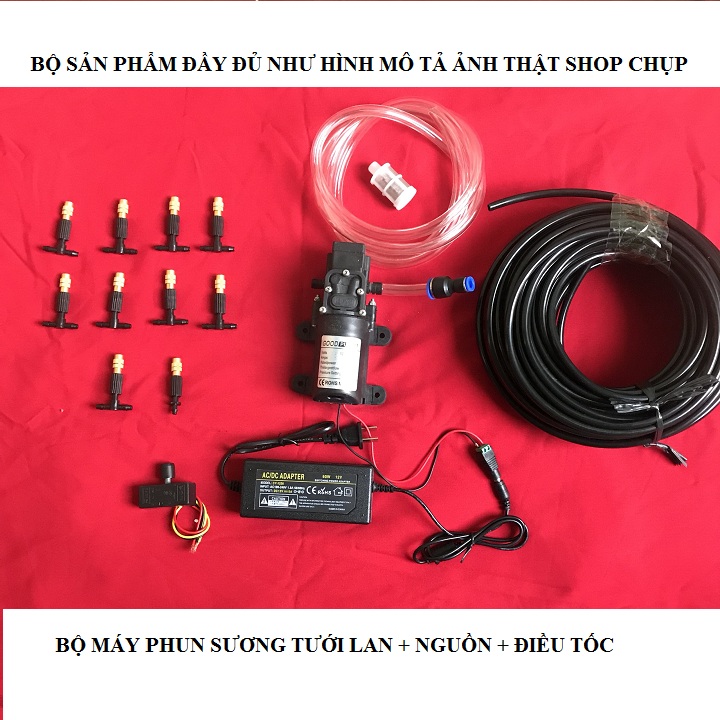 Máy bơm tăng áp 12v bộ phun sương làm mát , tưới lan