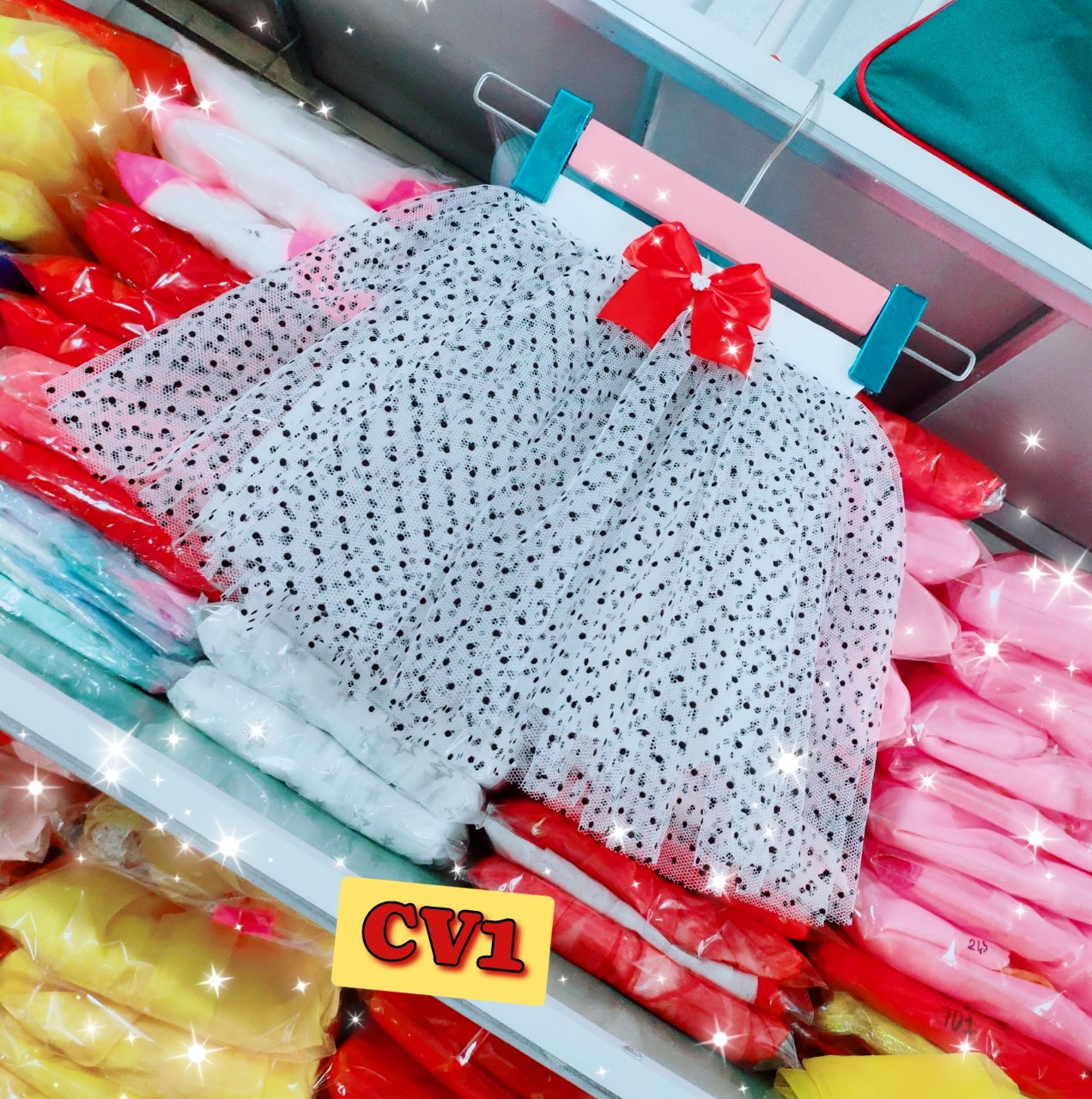 Chân váy cho bé, chân váy chấm bi dễ thương bé gái CV1