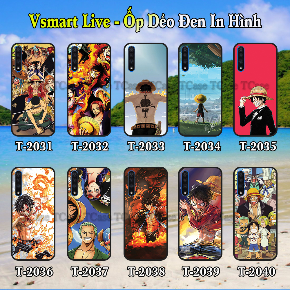 [HCM]Ốp lưng Vsmart Live 4 dẻo đen in hình Đảo hải tặc