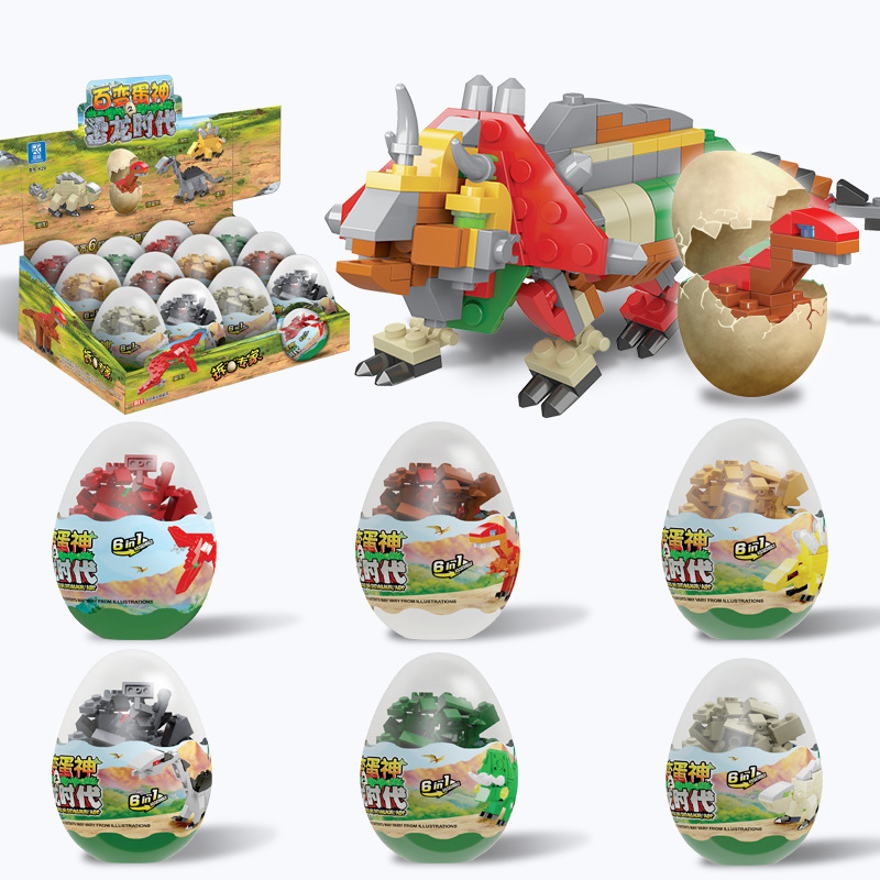 Đồ chơi khủng long lắp ráp, lego trứng khủng long lắp ghép 6 in1