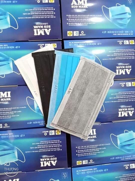 Khẩu Trang Y Tế AMI 4 Lớp Hộp 50 Cái