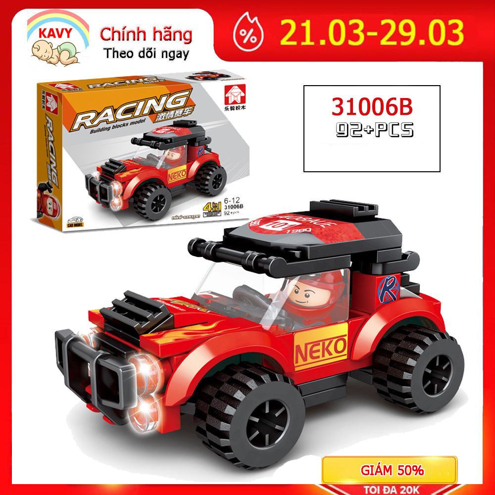 Đồ chơi lắp ráp mô hình xe đua F1 với hơn 90 chi tiết phát triển tư duy của bé và cả nhà có thể chơi cùng nhau - 31006B- KAVY