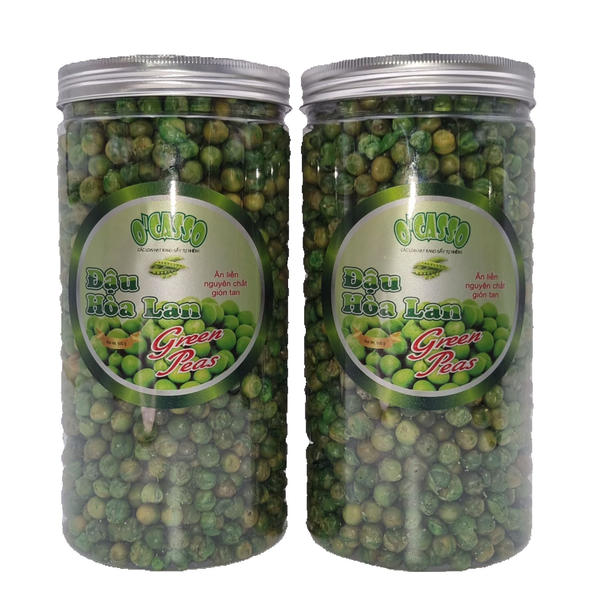 Đậu Hòa lan (Đậu Hà Lan) Sấy Giòn Vị Muối OCasso Hộp nắp nhôm