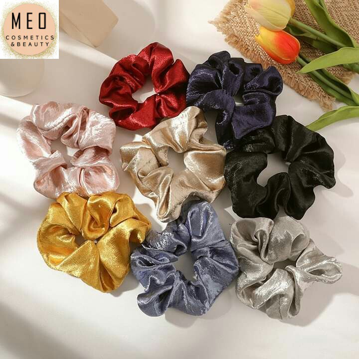 Cột tóc Vải Scrunchies - dây buộc tóc vải Vintage