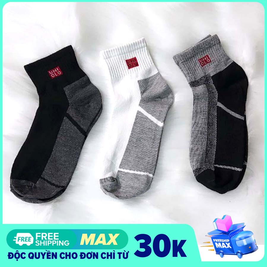 Tất Nam 🔥 Freeship 🔥 Set 5 Đôi Vớ Nam Cổ Trung Kháng Khuẩn Khử Mùi, Hàng Xuất Nhật
