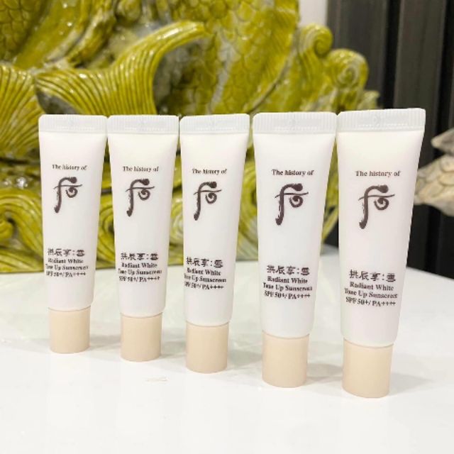 Kem chống nắng nâng tone whoo 6ml dưỡng trắng làm đều màu da.