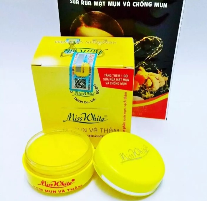 Kem ngừa mụn - ngừa thâm miss white hộp 12g