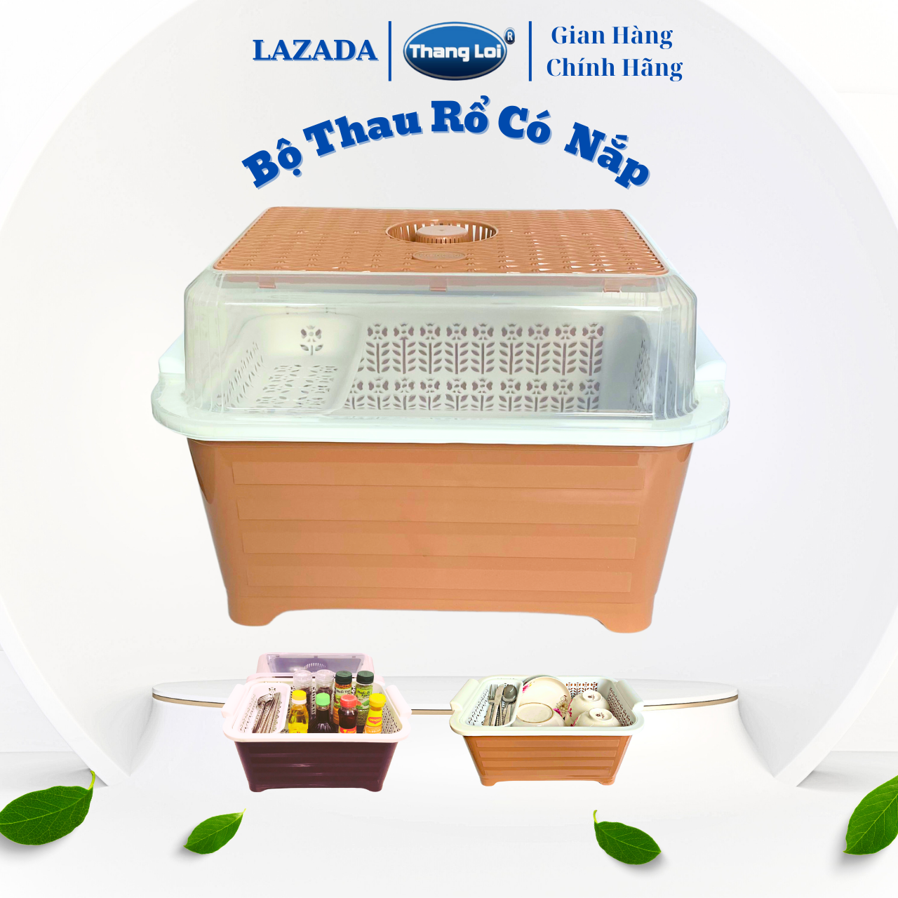 Kệ chén bát có nắp đậy, bộ thau rồ có nắp đậy chén bát, bình sữa, rau củ cho gia đình Nhựa Thắng Lợi