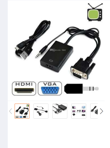 Bộ cáp chuyển đổi tín hiệu từ VGA sang HDMI có âm thanh + dây cáp Micro USB FULL HD 1080P , cáp vga sang hdmi. cáp chuyển đổi từ vga sang hdmi, dây chuyển đổi từ cổng vga sang hdmi