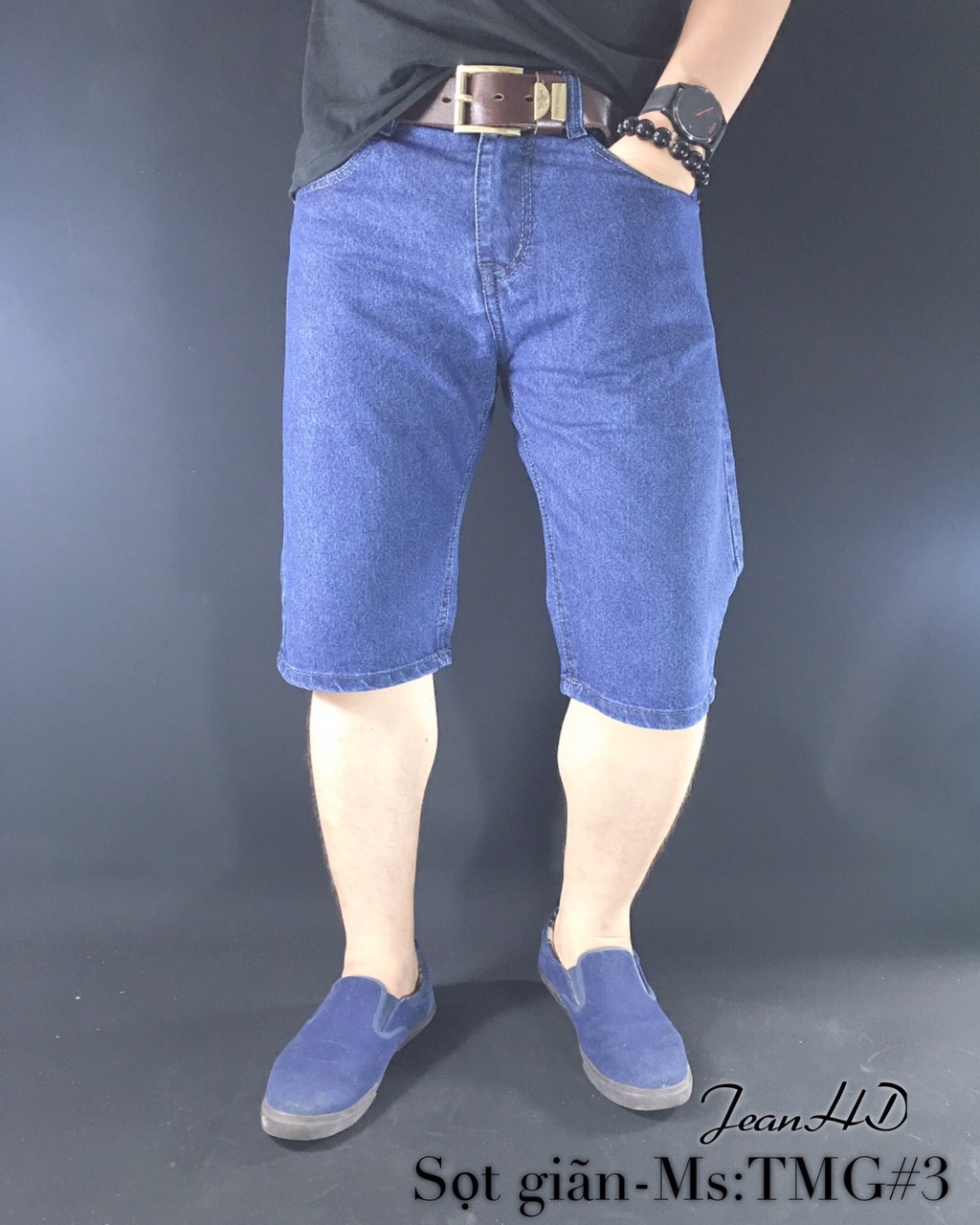 Quần sọt jean ống rộng tmg03