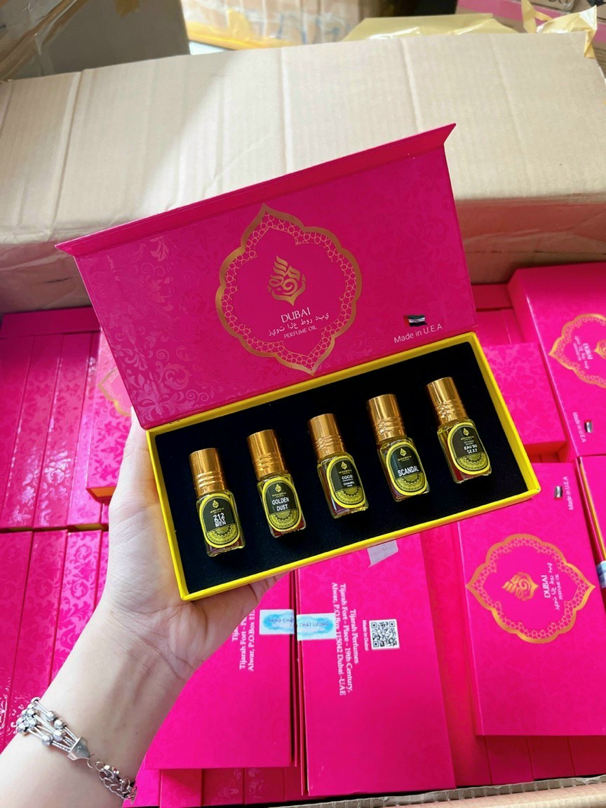 Set 5 chai tinh dầu nước hoa Dubai - giao ngẫu nhiên LaShiNo