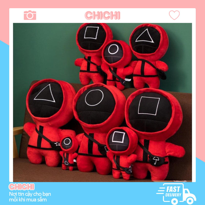 Gấu bông to cute squid game trò chơi con mực hàng nhập gối ôm cho bé dễ thương giá rẻ ChiChi GVP17
