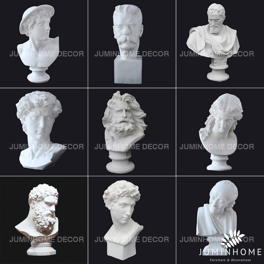 [Tượng thạch cao cổ điển decor trang trí phong cách Châu Âu] Size lớn cao 60cm