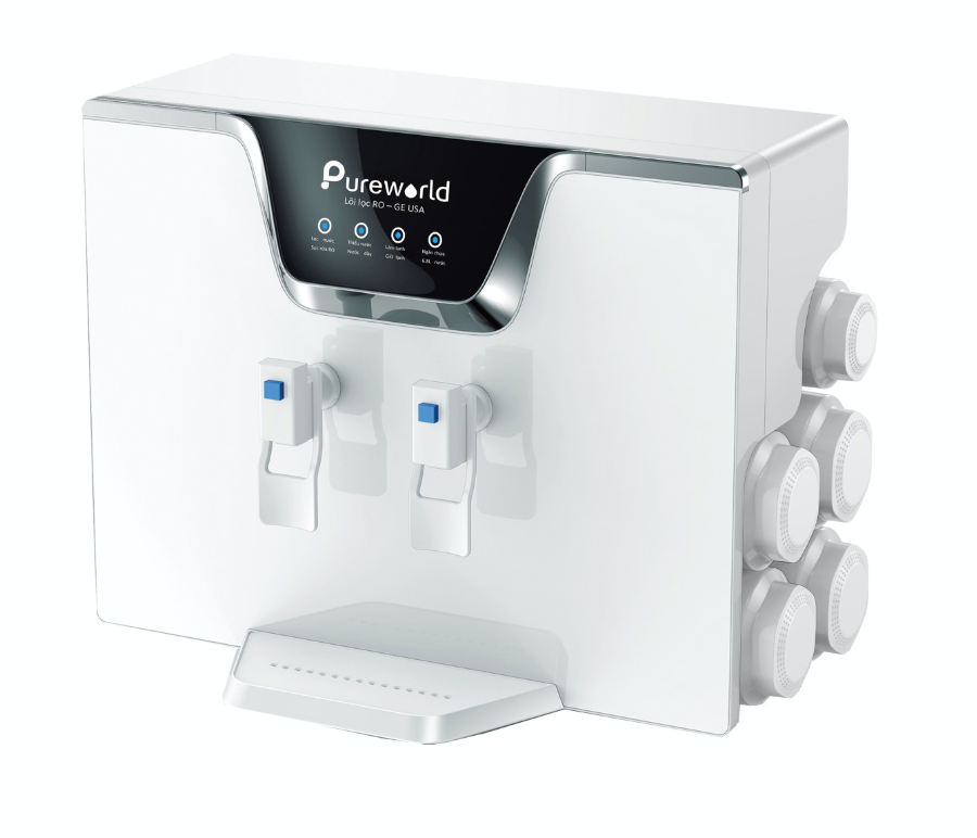 [Trả góp 0%]Máy lọc nước Pure World công nghệ lọc nước RO Model A5 loại bỏ tất cả Virus Máy lọc nước RO lắp đặt tại nhà máy đề bàn có chức năng làm lạnh lọc nước đặt tiêu chuẩn uống trực tiếp qua kiểm nghiệm