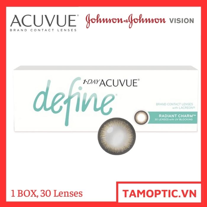 Kính áp tròng có màu 1-Day Acuvue Define Radiant Bright Johnson&Johnson