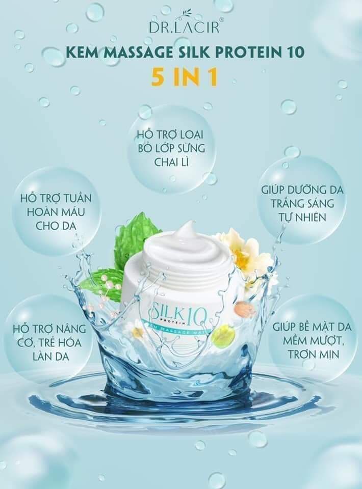 (CHÍNH HÃNG) Kem massage mặt Silk Protein 10 Dr.lacir