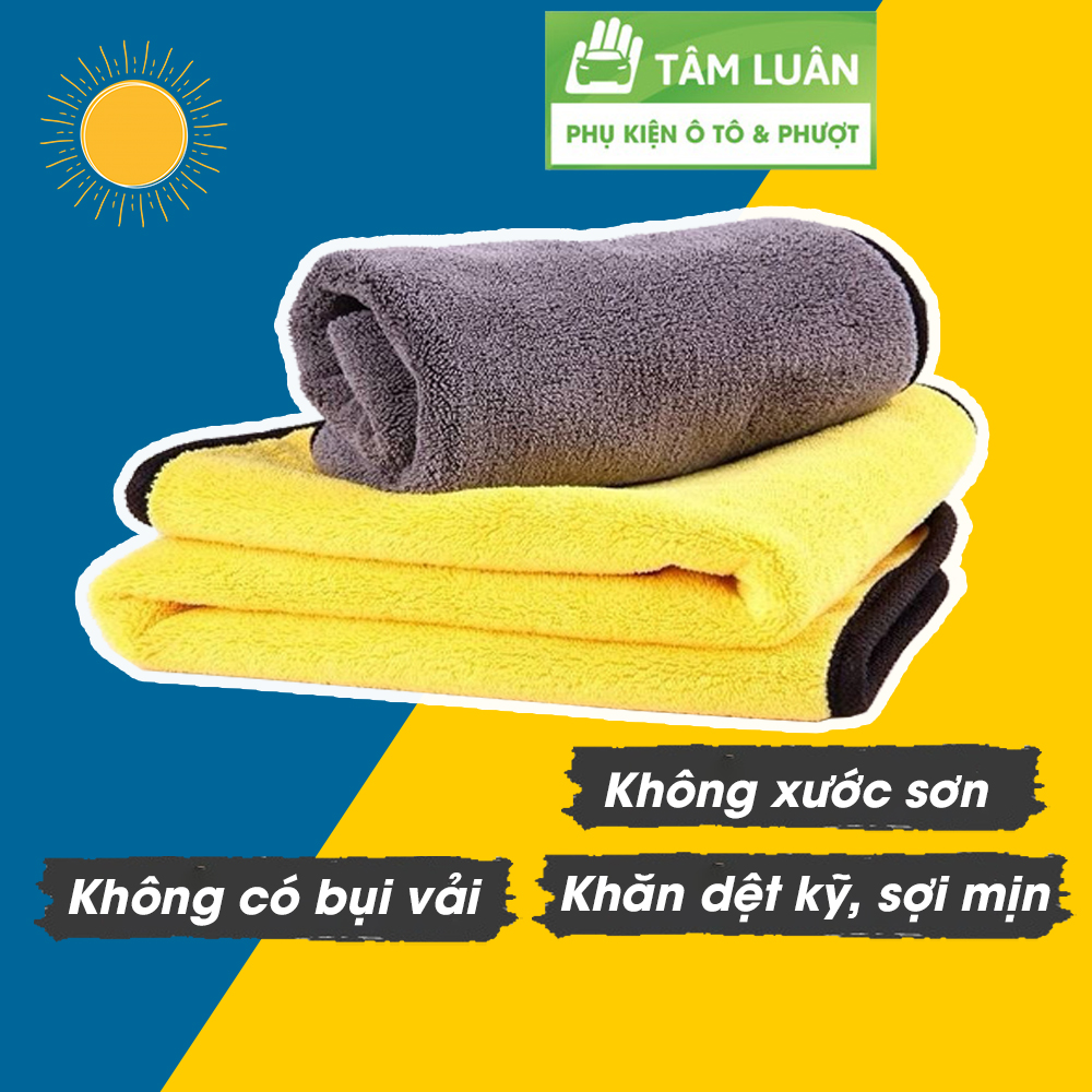 Khăn lau xe ô tô cao cấp gia dụng đa năng siêu thấm microfiber Tâm Luân không để lại bụi vải không để lại vệt nước không phai màu, khăn lau xe, khan lau xe, khan lau xe oto, khăn lau xe hơi, khăn microfiber
