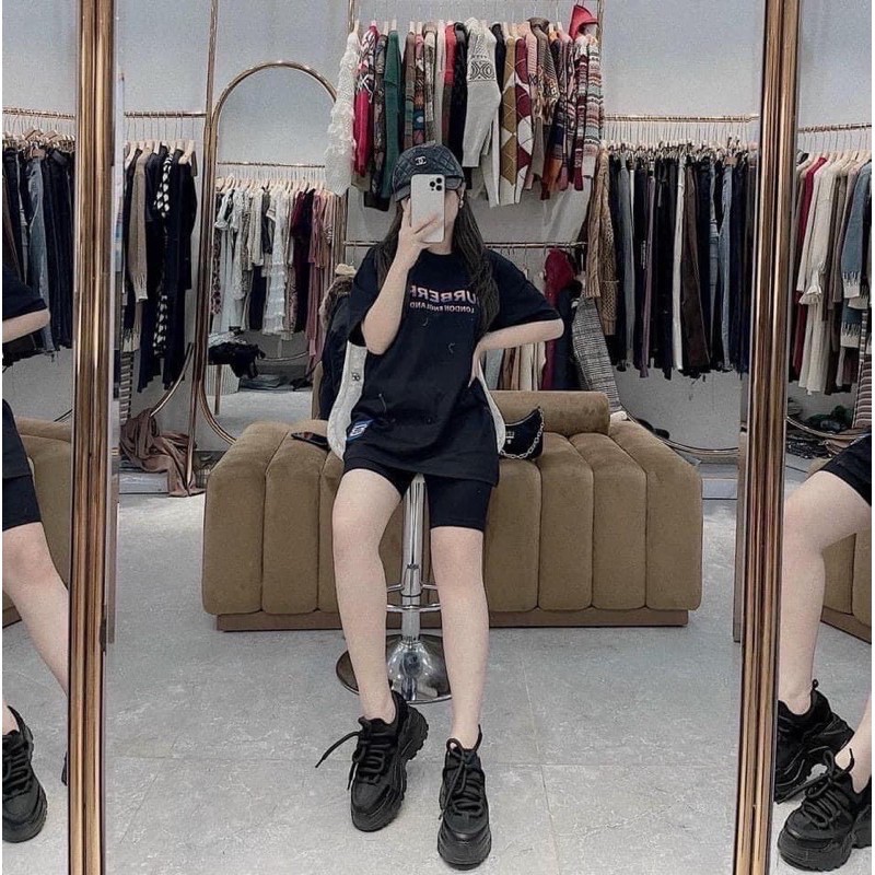 Quần legging ngố cuộn hồng nữ nâng mông co dãn 4 chiều